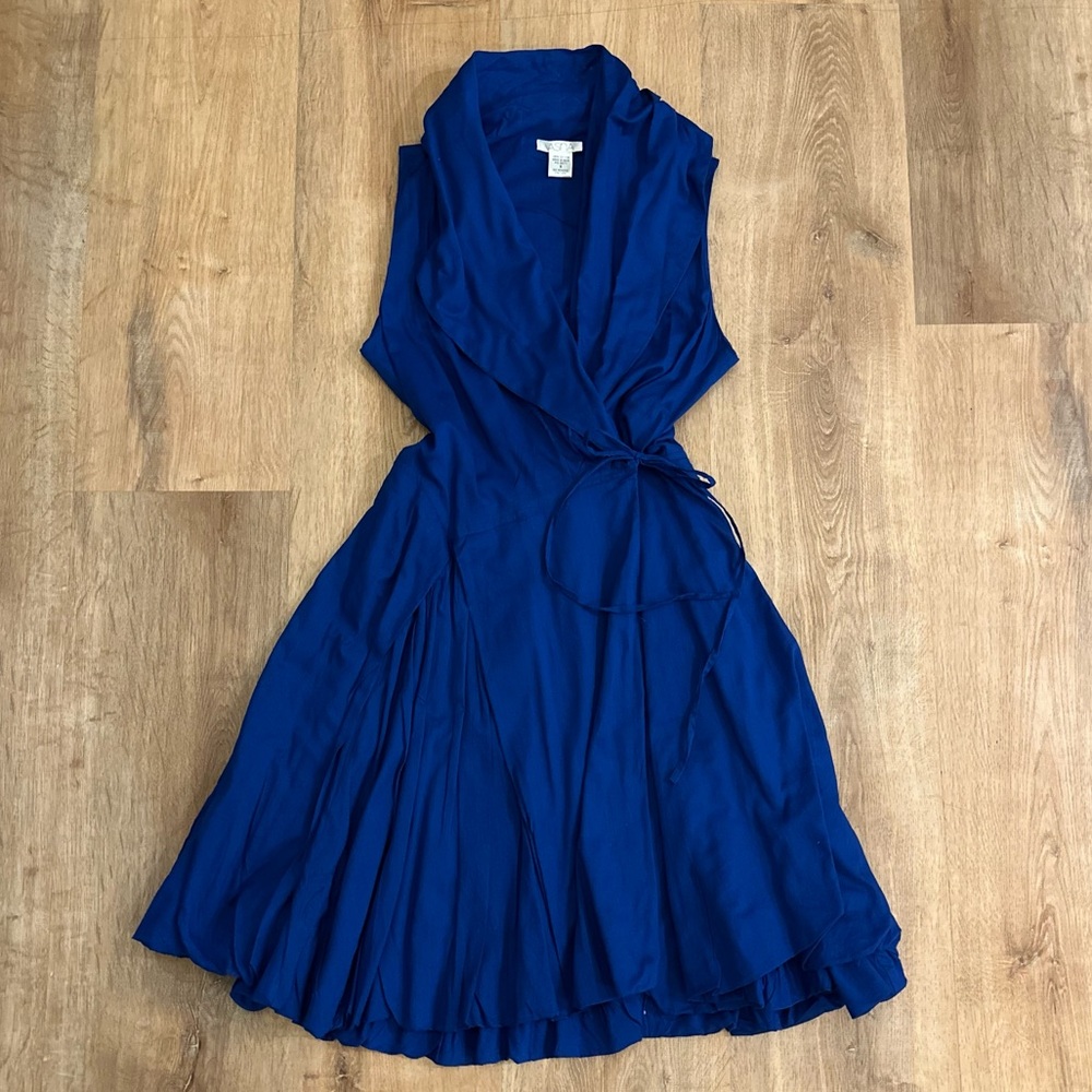 Blue wrap dress size small
